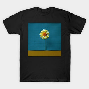 Single yellow flower reads T-Shirt